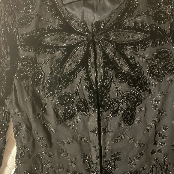 Zola Evening Beaded Sequined formal jacket size small - Picture 3 of 14